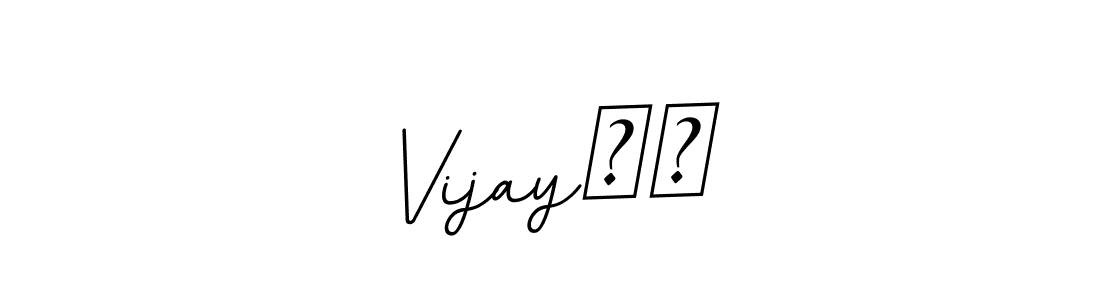 Use a signature maker to create a handwritten signature online. With this signature software, you can design (BallpointsItalic-DORy9) your own signature for name Vijay❤️. Vijay❤️ signature style 11 images and pictures png