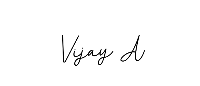 Create a beautiful signature design for name Vijay A. With this signature (BallpointsItalic-DORy9) fonts, you can make a handwritten signature for free. Vijay A signature style 11 images and pictures png