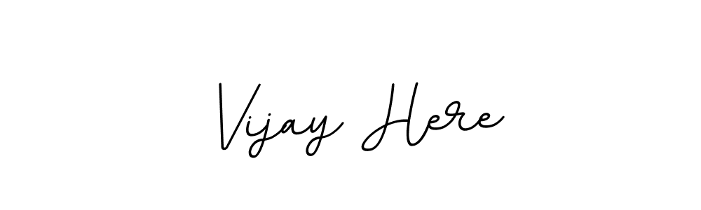 Use a signature maker to create a handwritten signature online. With this signature software, you can design (BallpointsItalic-DORy9) your own signature for name Vijay Here. Vijay Here signature style 11 images and pictures png
