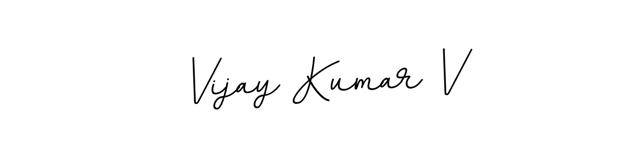 Make a beautiful signature design for name Vijay Kumar V. With this signature (BallpointsItalic-DORy9) style, you can create a handwritten signature for free. Vijay Kumar V signature style 11 images and pictures png