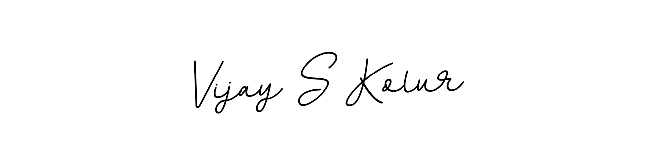 Use a signature maker to create a handwritten signature online. With this signature software, you can design (BallpointsItalic-DORy9) your own signature for name Vijay S Kolur. Vijay S Kolur signature style 11 images and pictures png