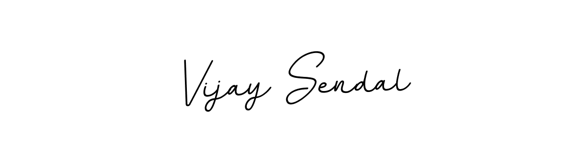 How to make Vijay Sendal name signature. Use BallpointsItalic-DORy9 style for creating short signs online. This is the latest handwritten sign. Vijay Sendal signature style 11 images and pictures png