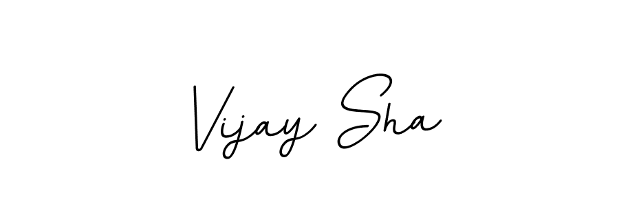 How to make Vijay Sha name signature. Use BallpointsItalic-DORy9 style for creating short signs online. This is the latest handwritten sign. Vijay Sha signature style 11 images and pictures png