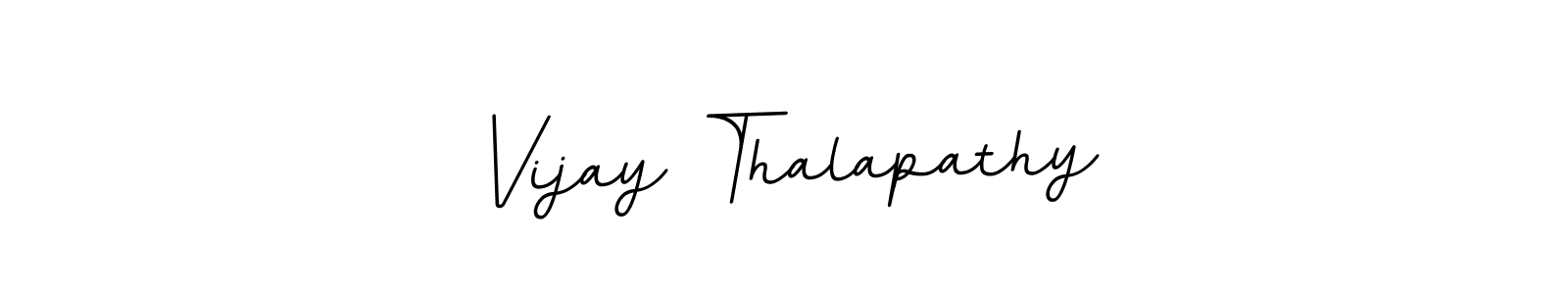 You should practise on your own different ways (BallpointsItalic-DORy9) to write your name (Vijay Thalapathy) in signature. don't let someone else do it for you. Vijay Thalapathy signature style 11 images and pictures png