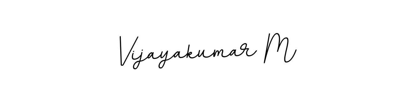 Use a signature maker to create a handwritten signature online. With this signature software, you can design (BallpointsItalic-DORy9) your own signature for name Vijayakumar M. Vijayakumar M signature style 11 images and pictures png