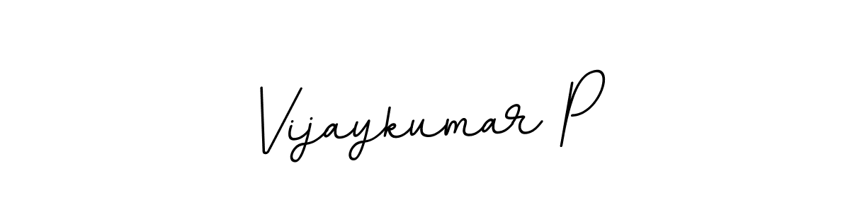 Create a beautiful signature design for name Vijaykumar P. With this signature (BallpointsItalic-DORy9) fonts, you can make a handwritten signature for free. Vijaykumar P signature style 11 images and pictures png