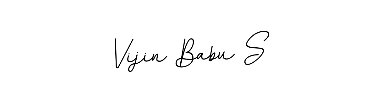 Create a beautiful signature design for name Vijin Babu S. With this signature (BallpointsItalic-DORy9) fonts, you can make a handwritten signature for free. Vijin Babu S signature style 11 images and pictures png