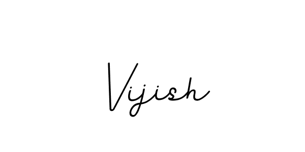 Create a beautiful signature design for name Vijish. With this signature (BallpointsItalic-DORy9) fonts, you can make a handwritten signature for free. Vijish signature style 11 images and pictures png