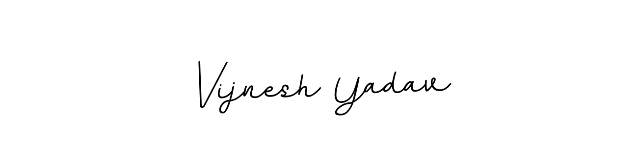 How to make Vijnesh Yadav name signature. Use BallpointsItalic-DORy9 style for creating short signs online. This is the latest handwritten sign. Vijnesh Yadav signature style 11 images and pictures png