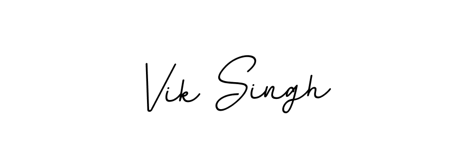 Design your own signature with our free online signature maker. With this signature software, you can create a handwritten (BallpointsItalic-DORy9) signature for name Vik Singh. Vik Singh signature style 11 images and pictures png