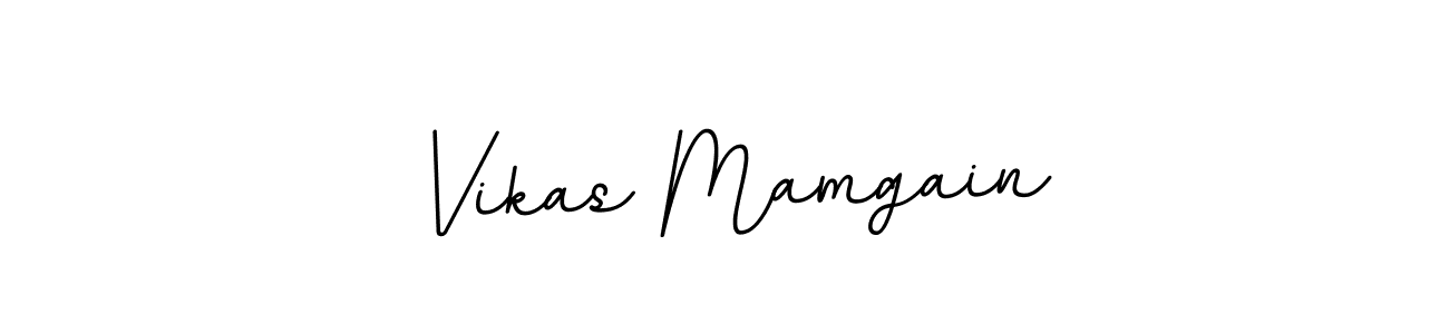 How to make Vikas Mamgain name signature. Use BallpointsItalic-DORy9 style for creating short signs online. This is the latest handwritten sign. Vikas Mamgain signature style 11 images and pictures png