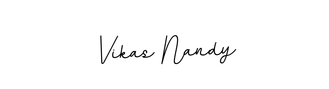 How to make Vikas Nandy name signature. Use BallpointsItalic-DORy9 style for creating short signs online. This is the latest handwritten sign. Vikas Nandy signature style 11 images and pictures png