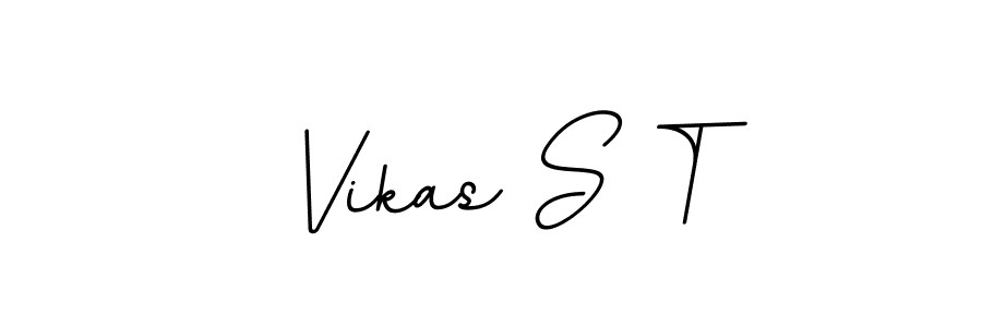 You should practise on your own different ways (BallpointsItalic-DORy9) to write your name (Vikas S T) in signature. don't let someone else do it for you. Vikas S T signature style 11 images and pictures png
