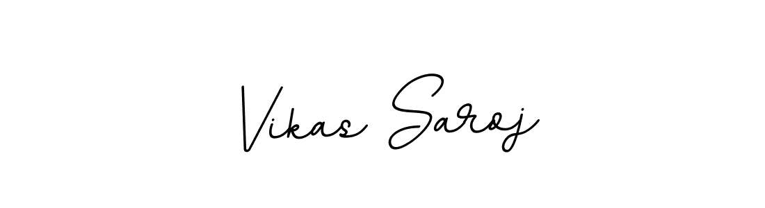 Use a signature maker to create a handwritten signature online. With this signature software, you can design (BallpointsItalic-DORy9) your own signature for name Vikas Saroj. Vikas Saroj signature style 11 images and pictures png
