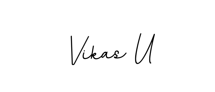 Also we have Vikas U name is the best signature style. Create professional handwritten signature collection using BallpointsItalic-DORy9 autograph style. Vikas U signature style 11 images and pictures png