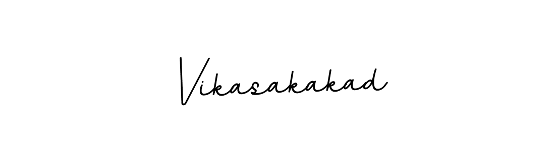 Make a beautiful signature design for name Vikasakakad. With this signature (BallpointsItalic-DORy9) style, you can create a handwritten signature for free. Vikasakakad signature style 11 images and pictures png