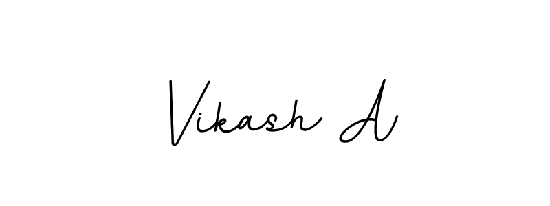 How to make Vikash A name signature. Use BallpointsItalic-DORy9 style for creating short signs online. This is the latest handwritten sign. Vikash A signature style 11 images and pictures png