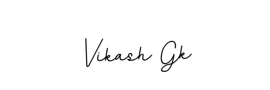 The best way (BallpointsItalic-DORy9) to make a short signature is to pick only two or three words in your name. The name Vikash Gk include a total of six letters. For converting this name. Vikash Gk signature style 11 images and pictures png