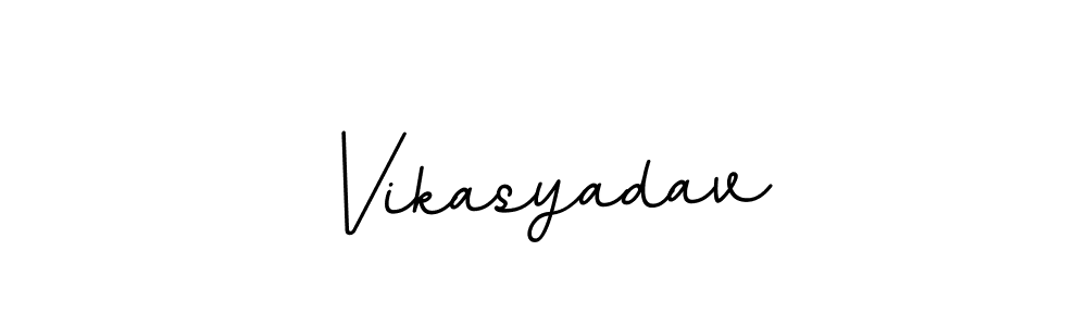 Make a beautiful signature design for name Vikasyadav. With this signature (BallpointsItalic-DORy9) style, you can create a handwritten signature for free. Vikasyadav signature style 11 images and pictures png