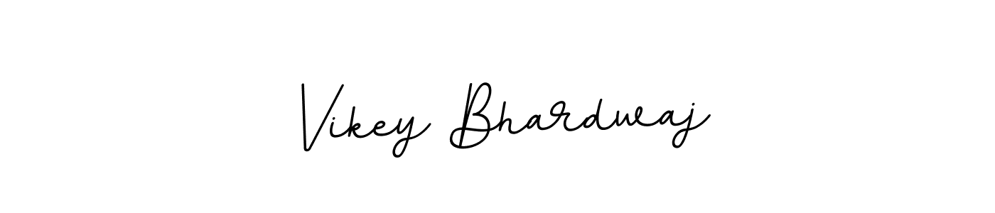 Make a beautiful signature design for name Vikey Bhardwaj. With this signature (BallpointsItalic-DORy9) style, you can create a handwritten signature for free. Vikey Bhardwaj signature style 11 images and pictures png