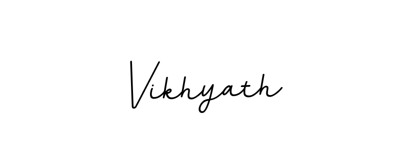 How to make Vikhyath name signature. Use BallpointsItalic-DORy9 style for creating short signs online. This is the latest handwritten sign. Vikhyath signature style 11 images and pictures png