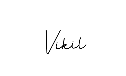 How to make Vikil name signature. Use BallpointsItalic-DORy9 style for creating short signs online. This is the latest handwritten sign. Vikil signature style 11 images and pictures png