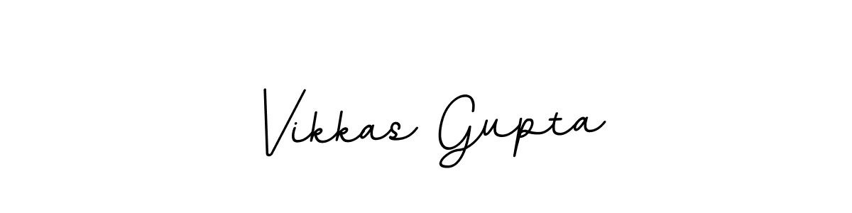 How to make Vikkas Gupta name signature. Use BallpointsItalic-DORy9 style for creating short signs online. This is the latest handwritten sign. Vikkas Gupta signature style 11 images and pictures png