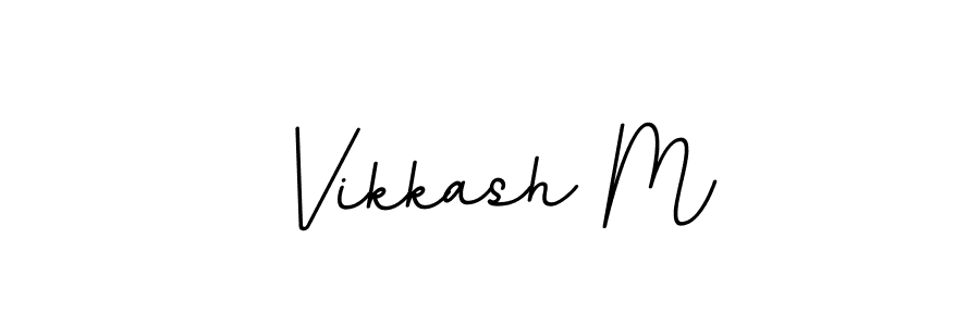 It looks lik you need a new signature style for name Vikkash M. Design unique handwritten (BallpointsItalic-DORy9) signature with our free signature maker in just a few clicks. Vikkash M signature style 11 images and pictures png
