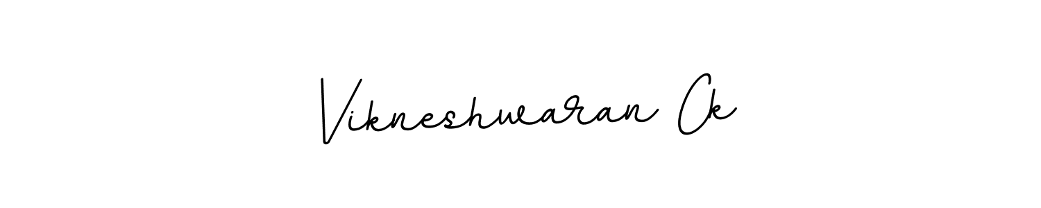 The best way (BallpointsItalic-DORy9) to make a short signature is to pick only two or three words in your name. The name Vikneshwaran Ck include a total of six letters. For converting this name. Vikneshwaran Ck signature style 11 images and pictures png