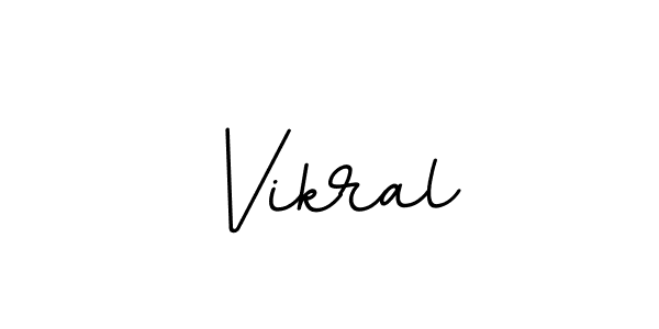 Vikral stylish signature style. Best Handwritten Sign (BallpointsItalic-DORy9) for my name. Handwritten Signature Collection Ideas for my name Vikral. Vikral signature style 11 images and pictures png