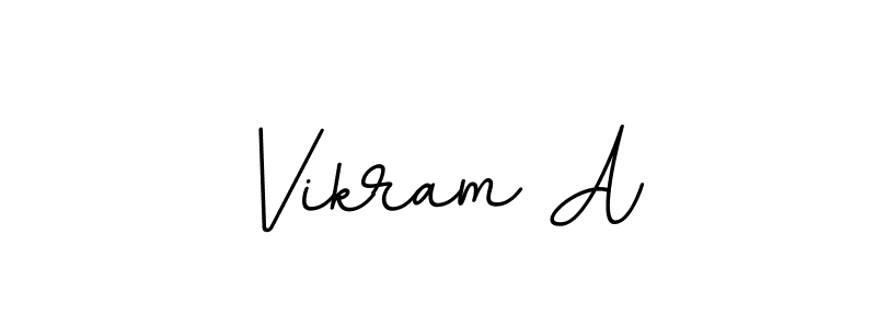 Use a signature maker to create a handwritten signature online. With this signature software, you can design (BallpointsItalic-DORy9) your own signature for name Vikram A. Vikram A signature style 11 images and pictures png