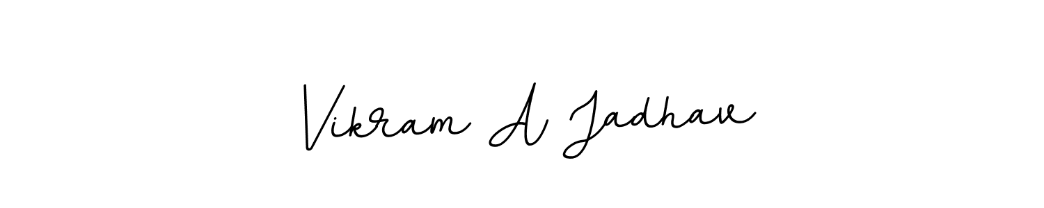 Vikram A Jadhav stylish signature style. Best Handwritten Sign (BallpointsItalic-DORy9) for my name. Handwritten Signature Collection Ideas for my name Vikram A Jadhav. Vikram A Jadhav signature style 11 images and pictures png