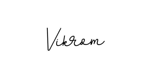 The best way (BallpointsItalic-DORy9) to make a short signature is to pick only two or three words in your name. The name Vikrom include a total of six letters. For converting this name. Vikrom signature style 11 images and pictures png