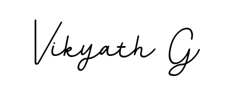 Create an unforgettable impression when signing with Vikyath G name styled in BallpointsItalic-DORy9 typography. 100% free online generator. Vikyath G signature style 11 images and pictures png