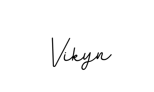 Vikyn stylish signature style. Best Handwritten Sign (BallpointsItalic-DORy9) for my name. Handwritten Signature Collection Ideas for my name Vikyn. Vikyn signature style 11 images and pictures png