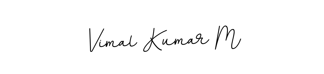 Use a signature maker to create a handwritten signature online. With this signature software, you can design (BallpointsItalic-DORy9) your own signature for name Vimal Kumar M. Vimal Kumar M signature style 11 images and pictures png