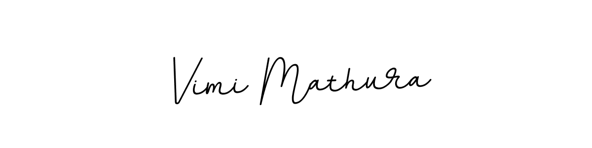 How to make Vimi Mathura name signature. Use BallpointsItalic-DORy9 style for creating short signs online. This is the latest handwritten sign. Vimi Mathura signature style 11 images and pictures png