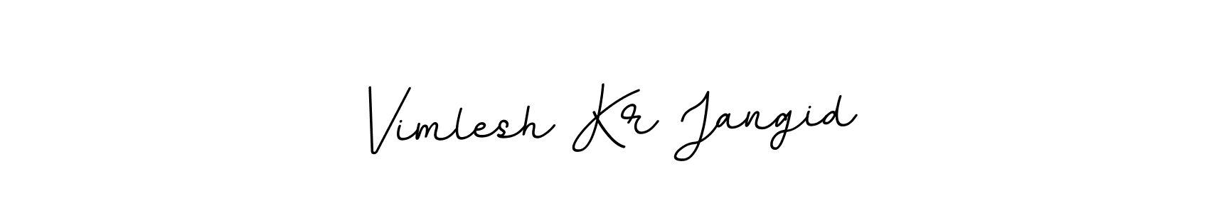 This is the best signature style for the Vimlesh Kr Jangid name. Also you like these signature font (BallpointsItalic-DORy9). Mix name signature. Vimlesh Kr Jangid signature style 11 images and pictures png