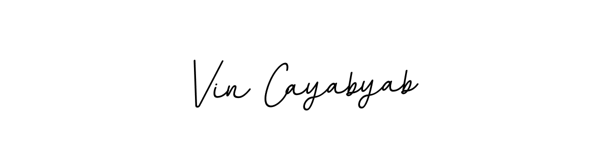 Make a beautiful signature design for name Vin Cayabyab. With this signature (BallpointsItalic-DORy9) style, you can create a handwritten signature for free. Vin Cayabyab signature style 11 images and pictures png