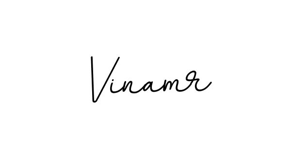 Use a signature maker to create a handwritten signature online. With this signature software, you can design (BallpointsItalic-DORy9) your own signature for name Vinamr. Vinamr signature style 11 images and pictures png