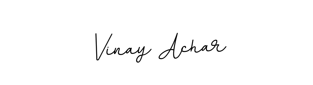 Design your own signature with our free online signature maker. With this signature software, you can create a handwritten (BallpointsItalic-DORy9) signature for name Vinay Achar. Vinay Achar signature style 11 images and pictures png