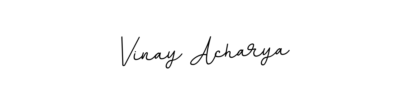 Design your own signature with our free online signature maker. With this signature software, you can create a handwritten (BallpointsItalic-DORy9) signature for name Vinay Acharya. Vinay Acharya signature style 11 images and pictures png