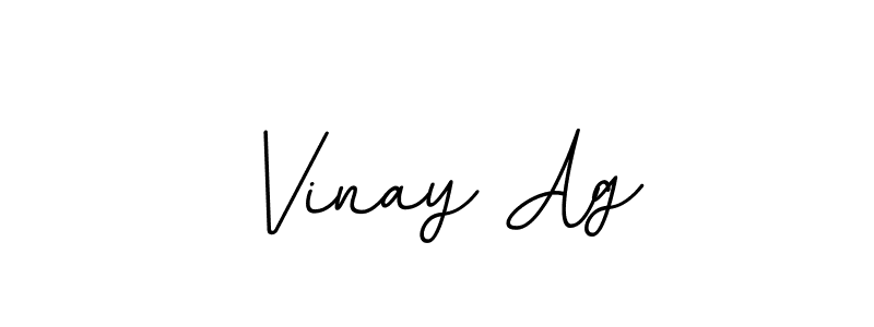 Vinay Ag stylish signature style. Best Handwritten Sign (BallpointsItalic-DORy9) for my name. Handwritten Signature Collection Ideas for my name Vinay Ag. Vinay Ag signature style 11 images and pictures png