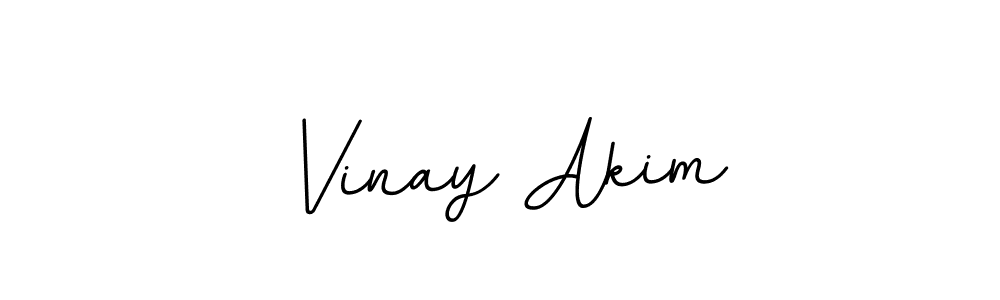 Use a signature maker to create a handwritten signature online. With this signature software, you can design (BallpointsItalic-DORy9) your own signature for name Vinay Akim. Vinay Akim signature style 11 images and pictures png