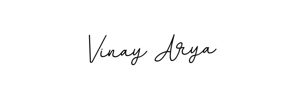 Vinay Arya stylish signature style. Best Handwritten Sign (BallpointsItalic-DORy9) for my name. Handwritten Signature Collection Ideas for my name Vinay Arya. Vinay Arya signature style 11 images and pictures png