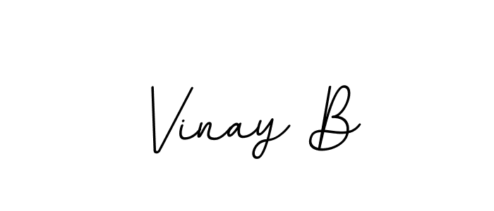 Use a signature maker to create a handwritten signature online. With this signature software, you can design (BallpointsItalic-DORy9) your own signature for name Vinay B. Vinay B signature style 11 images and pictures png