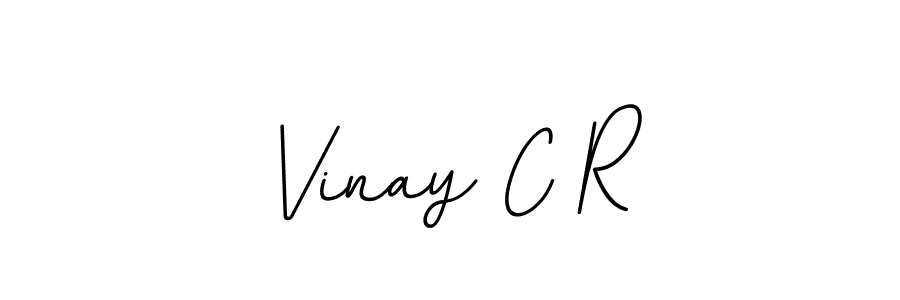 Create a beautiful signature design for name Vinay C R. With this signature (BallpointsItalic-DORy9) fonts, you can make a handwritten signature for free. Vinay C R signature style 11 images and pictures png