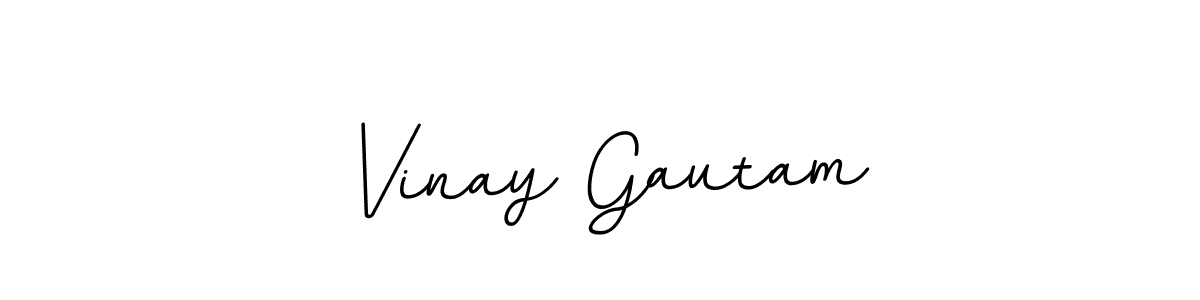Vinay Gautam stylish signature style. Best Handwritten Sign (BallpointsItalic-DORy9) for my name. Handwritten Signature Collection Ideas for my name Vinay Gautam. Vinay Gautam signature style 11 images and pictures png