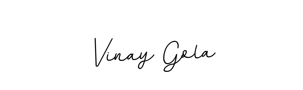 Design your own signature with our free online signature maker. With this signature software, you can create a handwritten (BallpointsItalic-DORy9) signature for name Vinay Gola. Vinay Gola signature style 11 images and pictures png