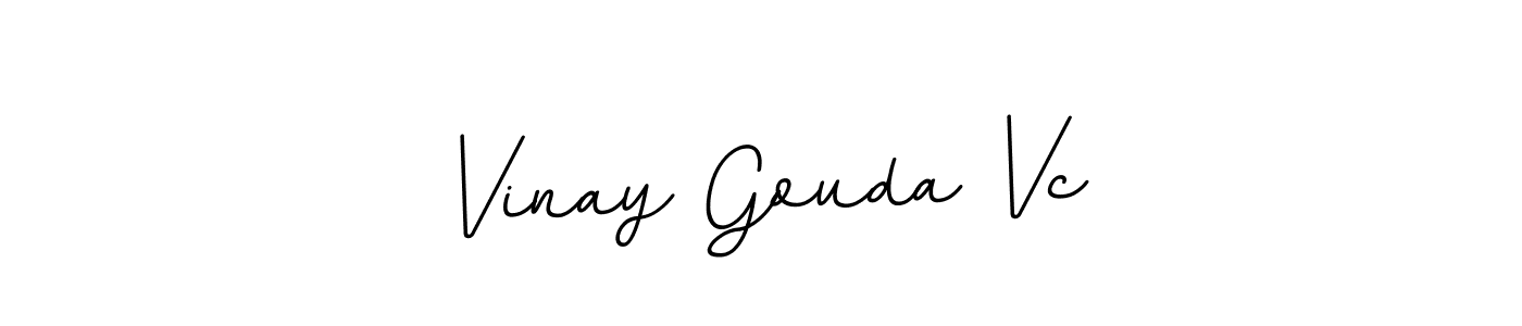 Use a signature maker to create a handwritten signature online. With this signature software, you can design (BallpointsItalic-DORy9) your own signature for name Vinay Gouda Vc. Vinay Gouda Vc signature style 11 images and pictures png